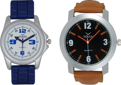 

Volga Branded Leather Quality Designer Dial Diwali Special Combo56 Designer Sport Looks WaterProof Mens Watch Watch - For Men