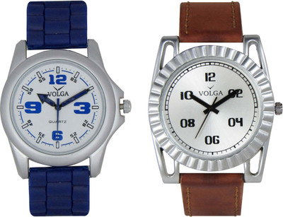 

Volga Branded Leather Quality Designer Dial Diwali Special Combo64 Designer Sport Looks WaterProof Mens Watch Watch - For Men