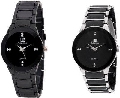 IIK Collection Black-Silver-Wrist Analog Watch  - For Couple   Watches  (IIK Collection)