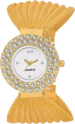 Keepkart KK Golden Jaal Julo White Dial Diamond Watch  - For Girls   Watches  (Keepkart)