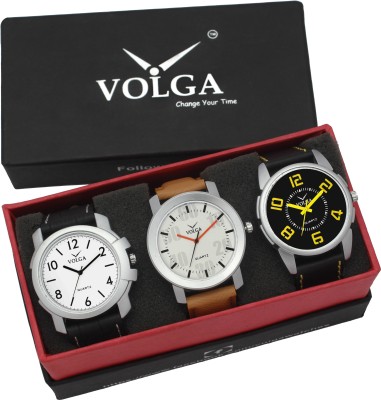 Volga VLW05-12-25-27 Mens Leather Belt Combo With Designer Stylish Branded Gorgeous box Analog Watch  - For Men   Watches  (Volga)