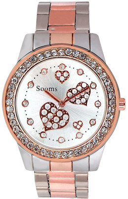 

Keepkart Sooms Rosegold Silver Metal Strap Watch - For Women