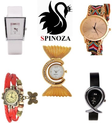 SPINOZA glory multicolor watches and geneva febric multicolor belt watch set of 5 Analog Watch  - For Women   Watches  (SPINOZA)