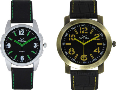 

Volga Branded Leather Quality Designer Dial Diwali Special Combo520 Designer Sport Looks WaterProof Mens Watch Watch - For Men