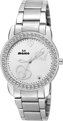 Marco DIAMOND MR-LR 8000 WHITE-CH Analog Watch  - For Women   Watches  (Marco)