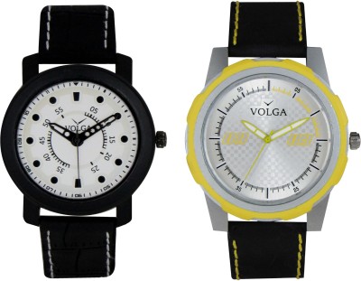 Volga Branded Leather Quality Designer Dial Diwali Special Combo315 Designer Sport Looks WaterProof Mens Watch Analog Watch  - For Men   Watches  (Volga)