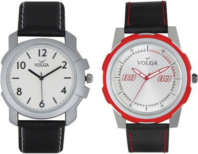 

Volga Branded Leather Quality Designer Dial Diwali Special Combo200 Designer Sport Looks WaterProof Mens Watch Watch - For Men