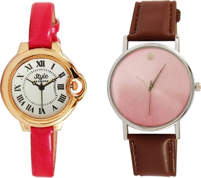 Style Feathers SFCTRDPINK&SDBWN-001 Analog Watch  - For Women   Watches  (Style Feathers)