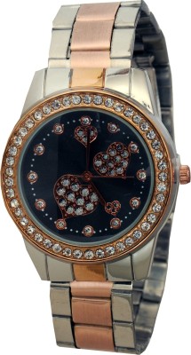 Declasse BEAUTIFULL BLACK FOUR HEARTS ON DIAL Analog Watch  - For Women   Watches  (Declasse)
