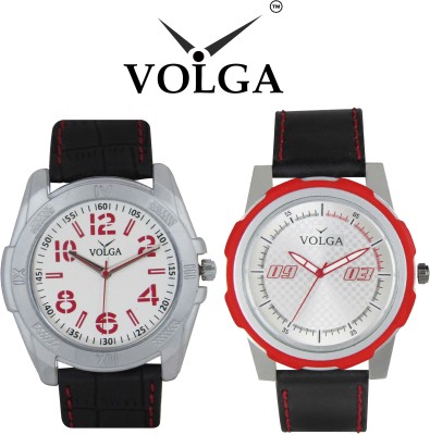 Volga Branded Leather Quality Designer Dial Diwali Special Combo574 Designer Sport Looks WaterProof Mens Watch Analog Watch  - For Men   Watches  (Volga)