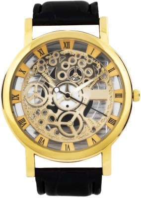 Evana Casual Golden Dial Transparent Analog Watch  - For Men   Watches  (Evana)