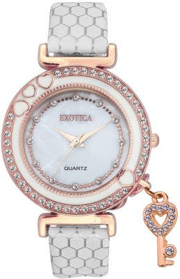 Exotica Fashion EFL-500-Rose-Gold-White Special collection for Women Analog Watch  - For Women   Watches  (Exotica Fashion)