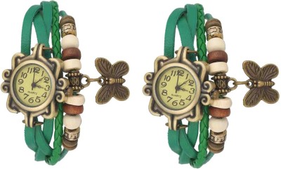 NS18 Vintage Butterfly Rakhi Watch Combo of 2 Green And Green Analog Watch  - For Women   Watches  (NS18)