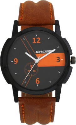 Grozav 105_BLACK_BROWN Analog Watch  - For Men   Watches  (GROZAV)