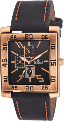 Swisstyle SS-GSQ90-BLK-BLK Watch  - For Boys   Watches  (Swisstyle)