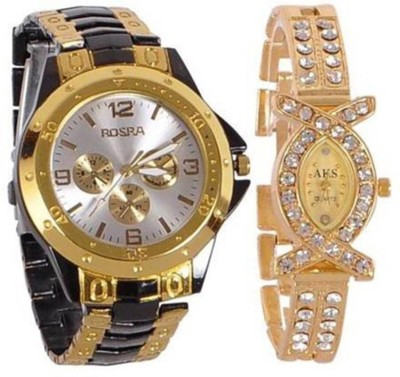 OpenDeal Rosra AKS Stylish Couple Watch OR009 Analog Watch  - For Couple   Watches  (OpenDeal)