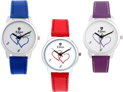 Elios Refreshing Mutlicolor Combo of Three Colors Analog Watch  - For Women   Watches  (Elios)