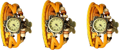 

Kissu Vintage Rakhi Watch Combo of 3 Yellow, Yellow And Yellow Watch - For Women