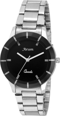 Arum ASWW-003 Trendy Black In Silver Watch For Ladies Analog Watch  - For Women   Watches  (Arum)