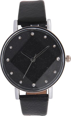 3wish Black Dial Leather Strap Watch  - For Women   Watches  (3wish)