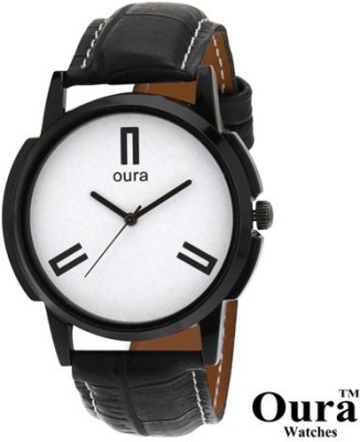 Oura Casual Wear Black Leather Watch Analog Watch  - For Men   Watches  (Oura)