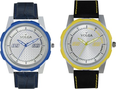 Volga Branded Leather Quality Designer Dial Diwali Special Combo665 Designer Sport Looks WaterProof Mens Watch Analog Watch  - For Men   Watches  (Volga)