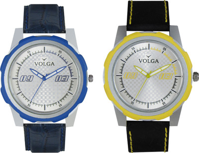 

Volga Branded Leather Quality Designer Dial Diwali Special Combo665 Designer Sport Looks WaterProof Mens Watch Watch - For Men