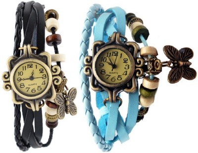 Ravishing Bracelet Black & SkyBlue Analog Watch  - For Girls   Watches  (Ravishing)