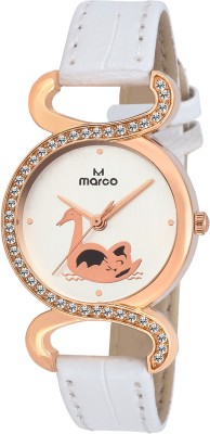 Marco JEWEL MR-LR50-WHT-WHT Analog Watch  - For Women   Watches  (Marco)