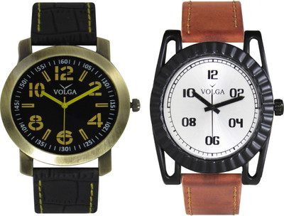 

Volga Branded Leather Quality Designer Dial Diwali Special Combo615 Designer Sport Looks WaterProof Mens Watch Watch - For Men