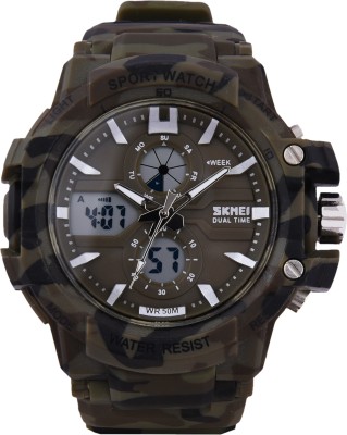 Skmei FD.0990 ARMY DARK GREEN Analog-Digital Watch  - For Men   Watches  (Skmei)