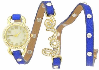 OpenDeal 01S101 blue exclusive diamond studded prisiouse collaction love bracelet for valantine Analog Watch  - For Women   Watches  (OpenDeal)