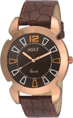 Agile AGM105 Classique Brass Case slim strap Analog Watch  - For Men   Watches  (Agile)