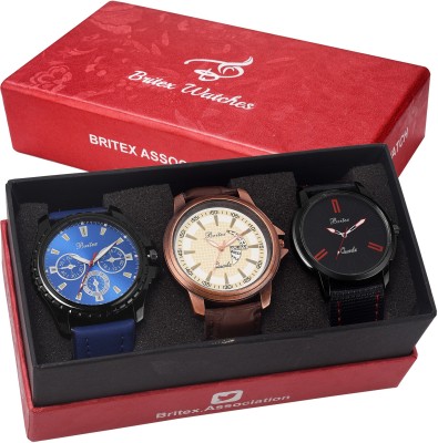Britex BT6077~3104~6080 Diwali Combo Analog Watch  - For Men   Watches  (Britex)