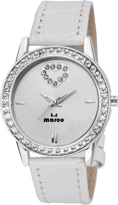 Marco DIAMOND MR-LR 7001 WHITE Analog Watch  - For Women   Watches  (Marco)