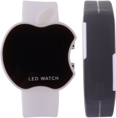 Rokcy Apple Shape LED Digital Black Dial Unisex Watch Combo, Pack of 2 - APW_RU_B Digital Watch  - For Boys & Girls   Watches  (Rokcy)