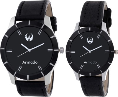 Armado AR-9394 Black Elegant Modern Corporate Collection Analog Watch  - For Couple   Watches  (Armado)