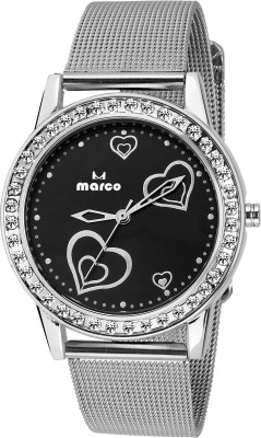 Marco DIAMOND MR-LR 7000 BLACK-CH Analog Watch  - For Women   Watches  (Marco)
