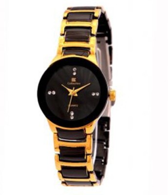 IIK Collection Gold Black- 15 Analog Watch  - For Women   Watches  (IIK Collection)