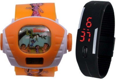Vitrend Cartoon And Silicon Bracelet Combo Digital Watch  - For Boys & Girls   Watches  (Vitrend)