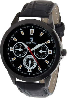 Swiss Trend ST2035 Black Bezel Crono Look Latest Trend Analog Watch  - For Men   Watches  (Swiss Trend)