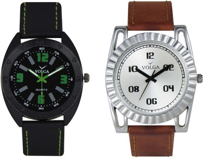 

Volga Branded Leather Quality Designer Dial Diwali Special Combo359 Designer Sport Looks WaterProof Mens Watch Watch - For Men