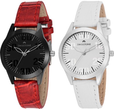 Swisstone VOGLR511-BLK-RED & VOGLR511-WHITE Analog Watch  - For Women   Watches  (Swisstone)