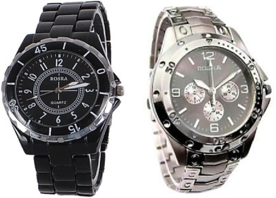 

Rosra Black-Silver Watch - For Men
