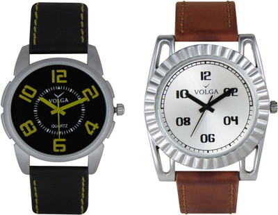 

Volga Branded Leather Quality Designer Dial Diwali Special Combo506 Designer Sport Looks WaterProof Mens Watch Watch - For Men