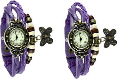 NS18 Vintage Butterfly Rakhi Watch Combo of 2 Purple And Purple Watch  - For Women   Watches  (NS18)