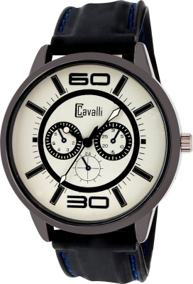 Cavalli Antique Beautiful White Dial with Blue Mineral Glass Analog Watch  - For Men   Watches  (Cavalli)
