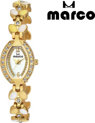Marco JEWEL MR-LSQ2001-WHT-GLD Analog Watch  - For Women   Watches  (Marco)