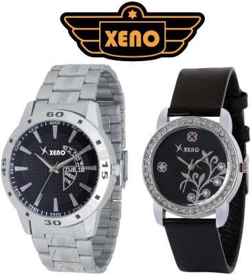 Xeno FMW94-404 Chronograph Day Date Pattern Elite Stylish Black Modish Combo Watch  - For Men & Women   Watches  (Xeno)