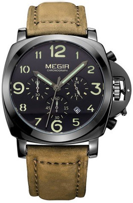 

Megir MG-3406-BLK-BRW Watch - For Men